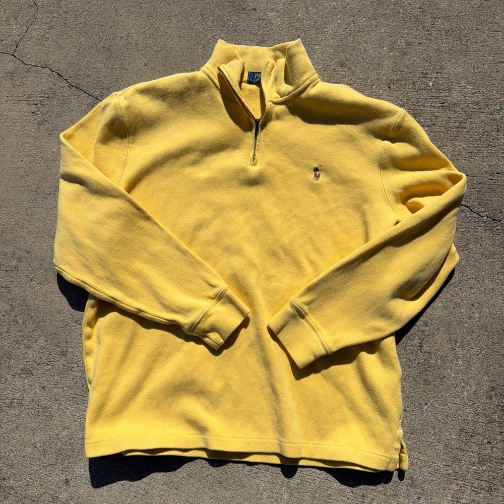 Polo by Ralph Lauren Yellow quarter Zip pullover shirt